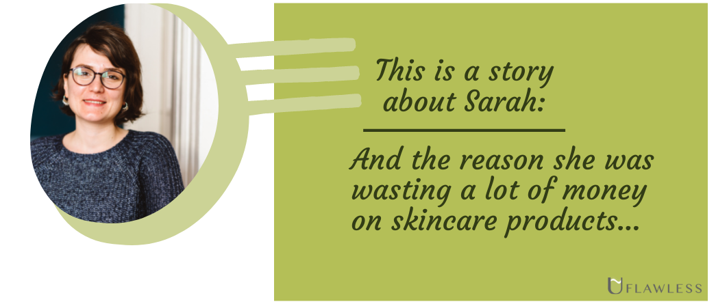 The difference between cleansing vs exfoliating. This is a story about Sarah