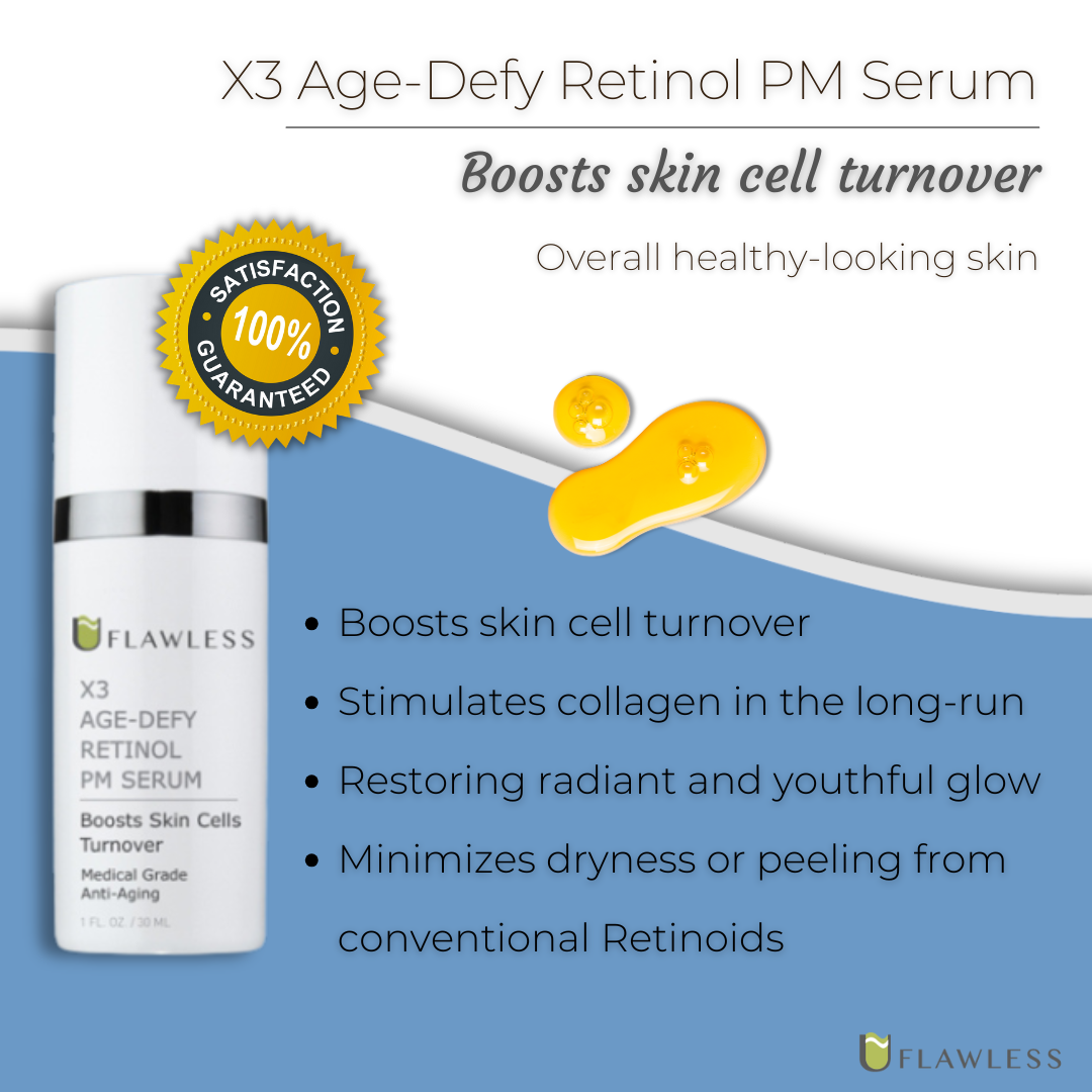 X3 Age-Defy Retinol PM Serum | Skincare Renewal