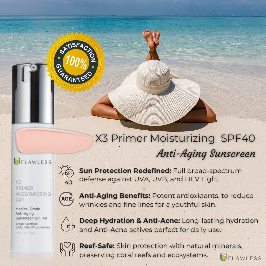 X3 Primer Moisturizing SPF 40 | Anti-Aging Sunscreen